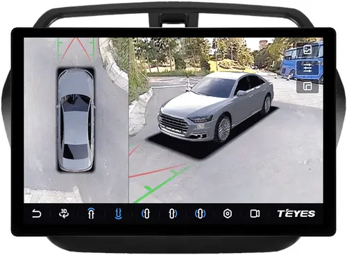 Магнитола для Suzuki SX4 2 2013-2021 (без штатной КЗВ) - Teyes CC3-2K-360 монитор 13" 2K QLED на Android 10, Быстрая, CarPlay, 4G SIM-слот, 4 камеры в комплекте