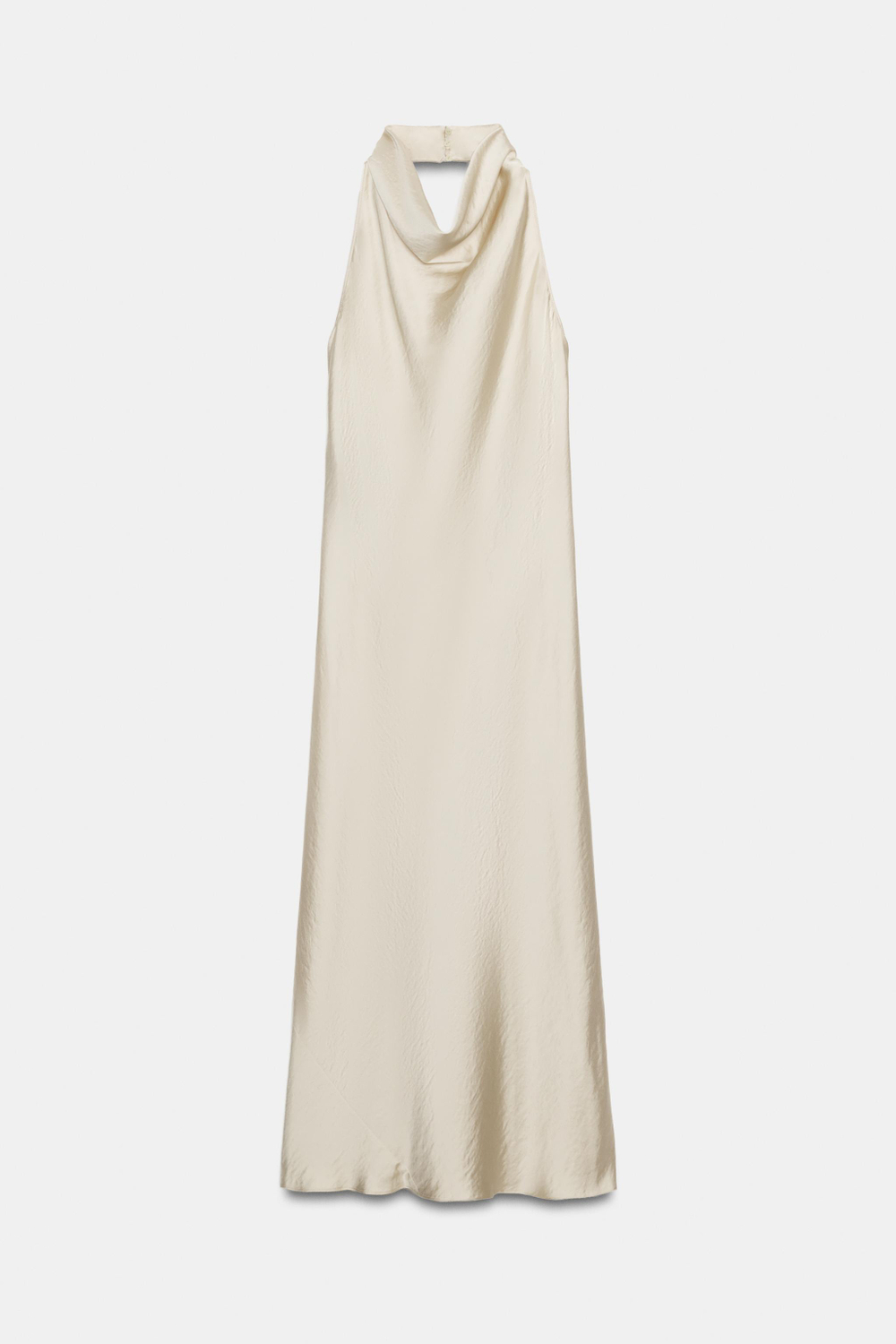 АТЛАСНОЕ ПЛАТЬЕ МИДИ С ГОРЛОВИНОЙ ХАЛТЕР — ZW COLLECTION — ZARA