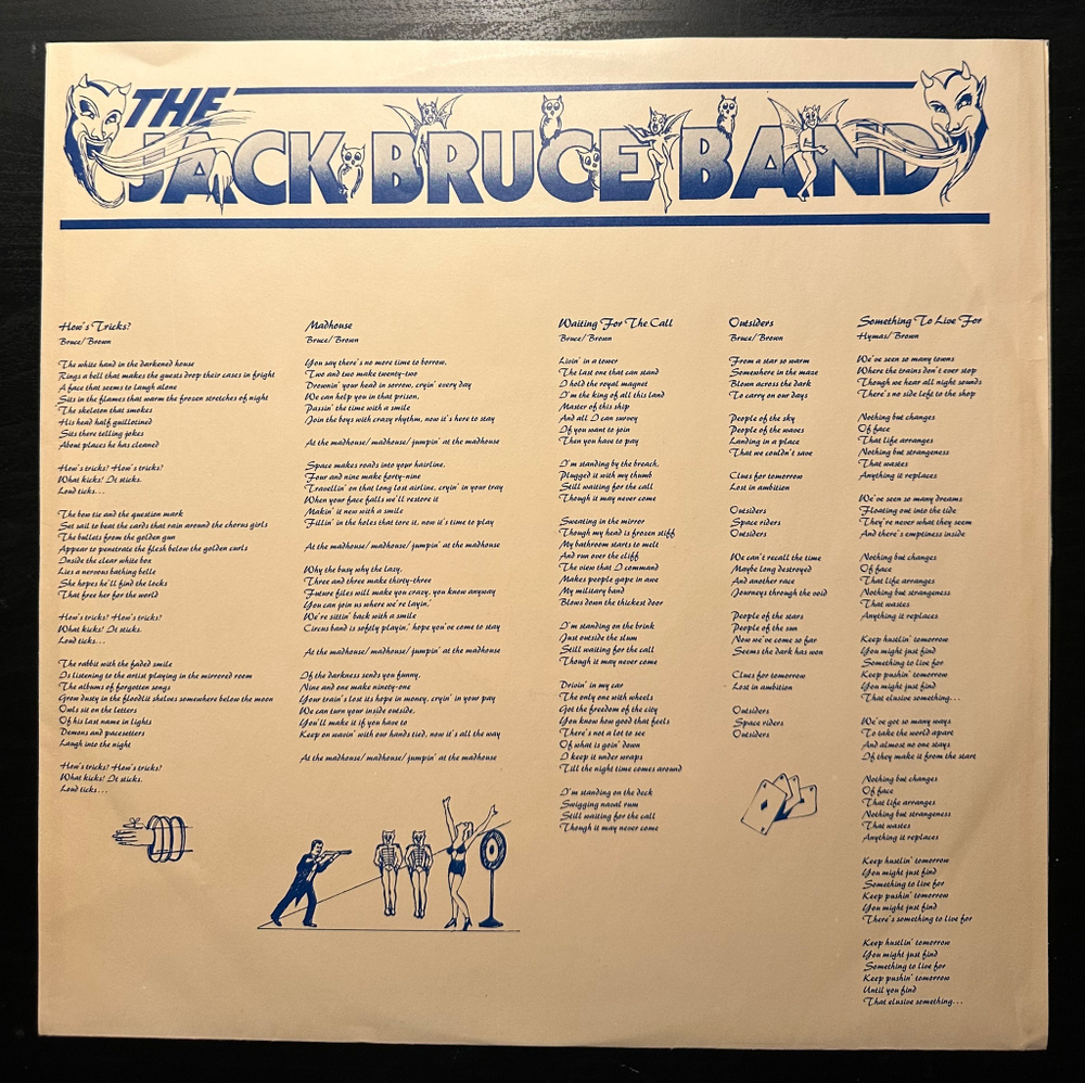 The Jack Bruce Band - How's Tricks (Англия 1977г.)
