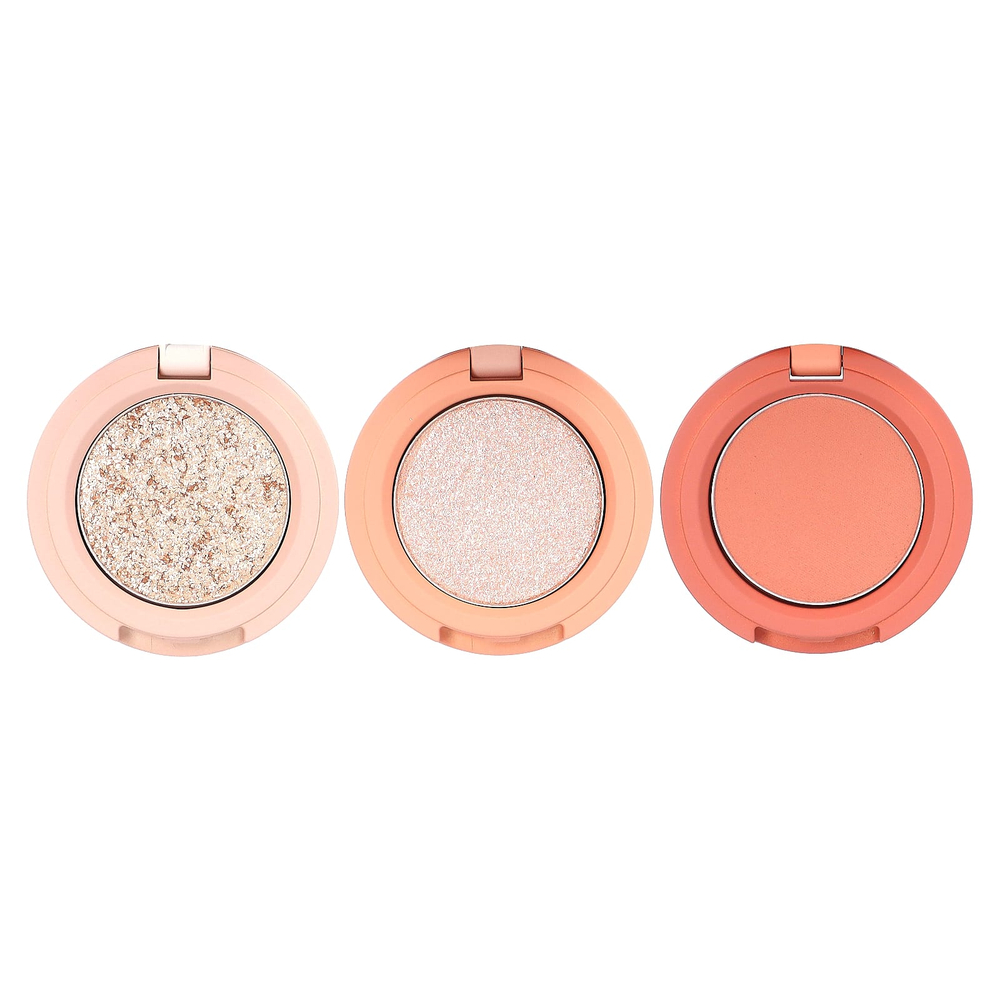 Kaja, Beauty Bento, трио сияющих и матовых теней для век, оттенок 16 персиковый, 4,1 г (0,14 унции)