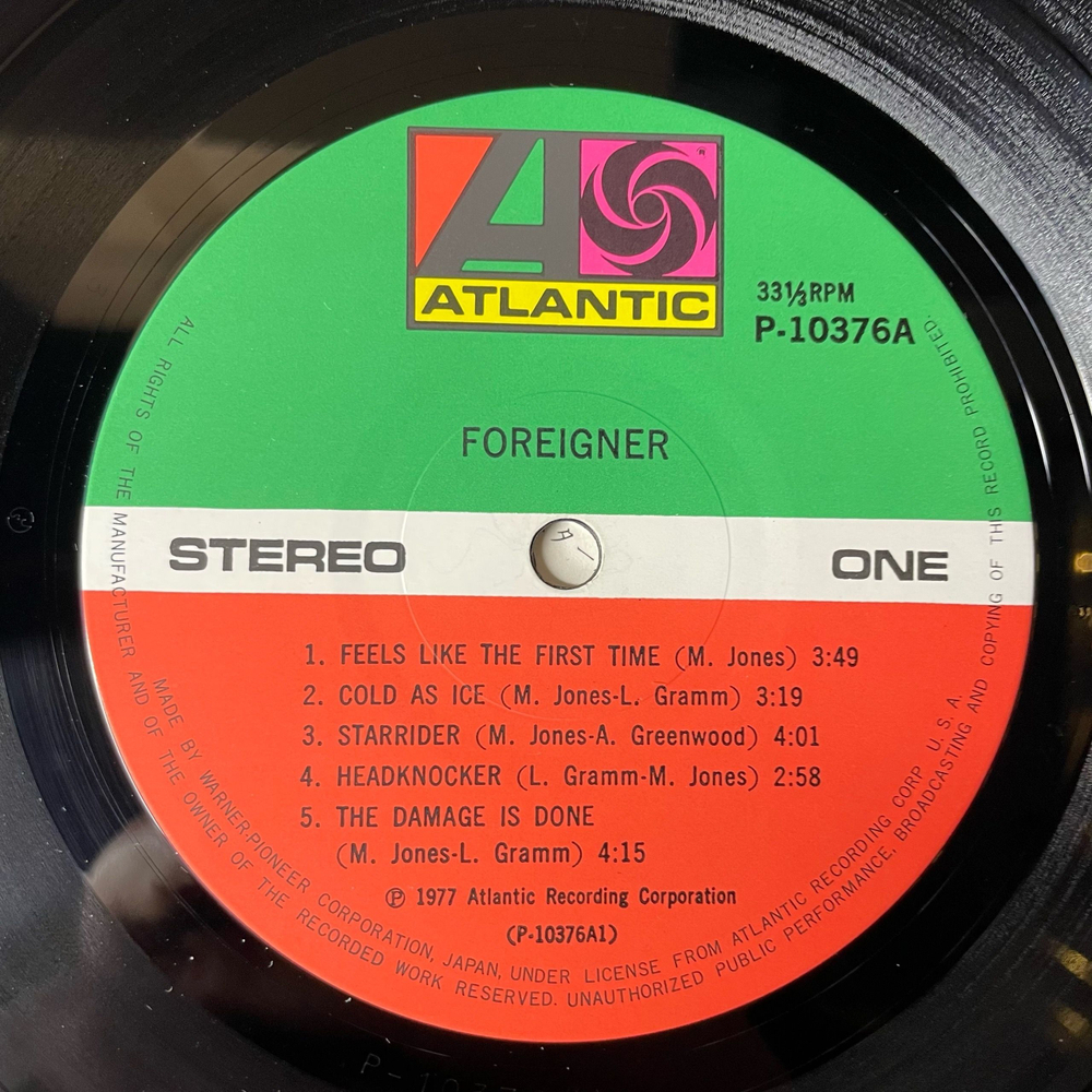 Винтажная виниловая пластинка LP Foreigner (Япония 1977) (Оби) Fool For You Anyway