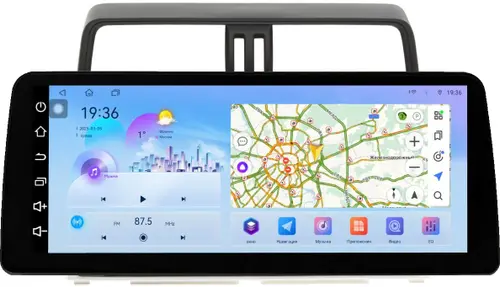 Магнитола для Toyota Land Cruiser Prado 150 2017-2023 - FarCar S500-TS18 монитор 12.3" 2K QLED на Android 14, Быстрая, CarPlay, 4G SIM-слот