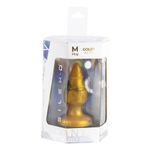 Золотая силиконовая анальная втулка 9,2см SilexD Goldy Fantasy Plug Size M