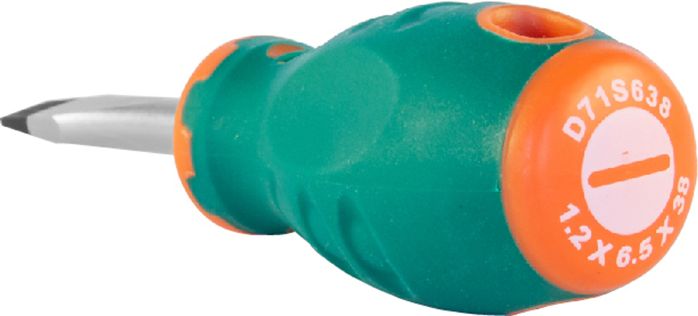 D71S638 Отвертка стержневая шлицевая ANTI-SLIP GRIP, SL6.5х38 мм