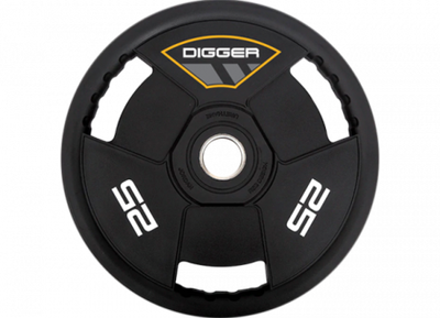 Диск олимпийский полиуретановый 3-х хватовый 25кг Hasttings Digger HD51C3A-25