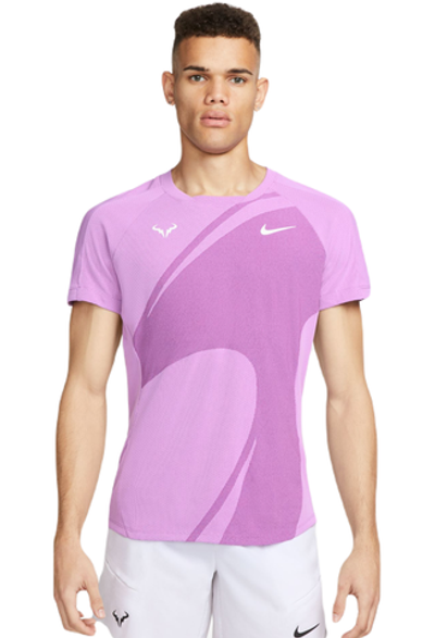 Мужская теннисная футболка Nike Dri-Fit Rafa Tennis Top - rush fuchsia/white