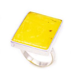 Кольцо из серебра 925° с янтарём