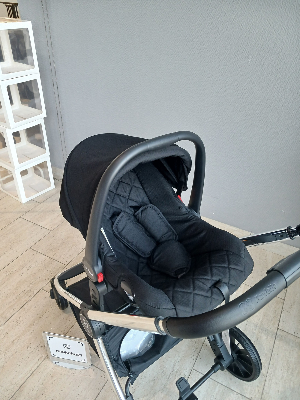 Коляска модульная  3в1 Baby shell (Black/Silver Chrome BBS-007)
