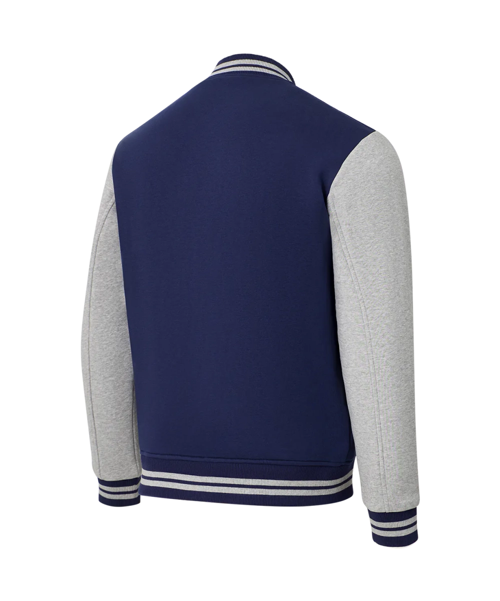 Бомбер ESSENTIAL Fleece Bomber, темно-синий/серый меланж