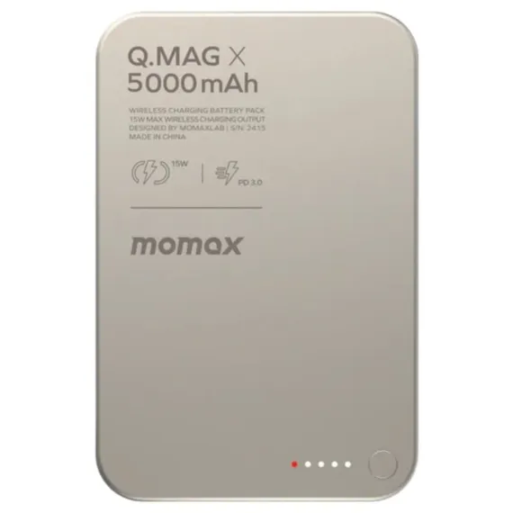 Внешний аккумулятор Momax Q.Mag X Magsafe 20W 5000 mAh Серый
