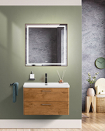 Подвесная тумба с раковиной Belbagno DUE, 80 см Rovere Nature DUE-800-2C-SO-RN-P + BB-8076-3-80