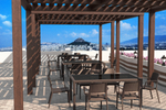 Кресло пластиковое плетеное Siesta Contract Capri, коричневый