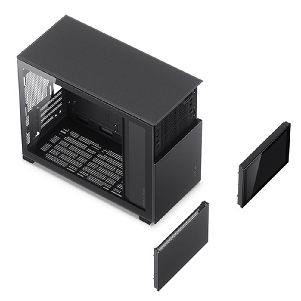 Корпус JONSBO D41 STD SC, 8" Color LCD, mini-ITX, micro-ATX, ATX, черный (без БП)