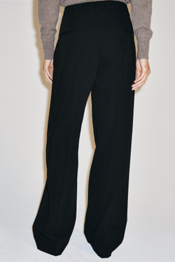 ZARA БРЮКИ С ПЕРЕДНИМИ ЗАЩИПАМИ — ZW COLLECTION, ЧЕРНЫЙ