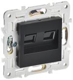 SKANDY Розетка компьютерная двойная RJ45 кат.5E SK-K03Bl черный IEK