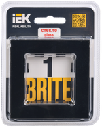 BRITE Рамка 1 -местная РУ-1-2-БрЧ стекло черный IEK