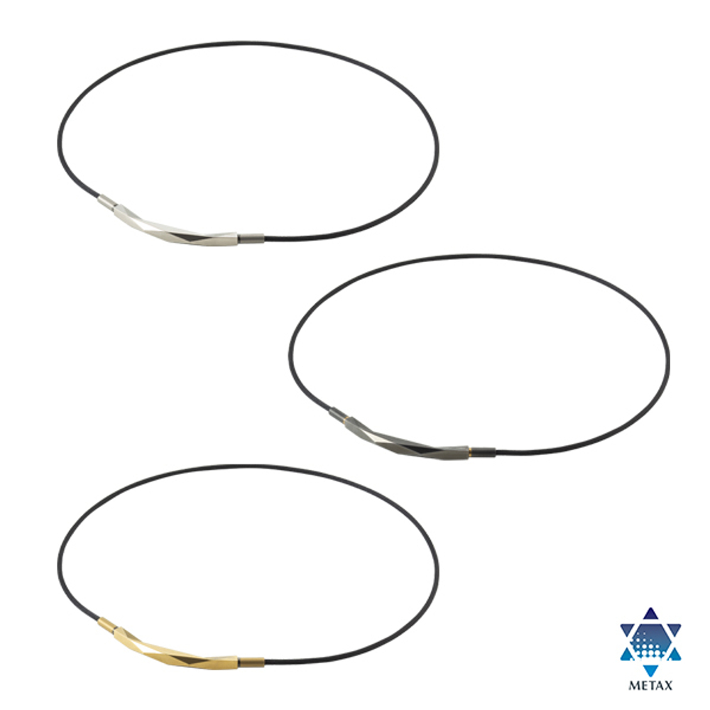 Ожерелье DIAMOND CUT, МЕТАХ, черное, 40 см.