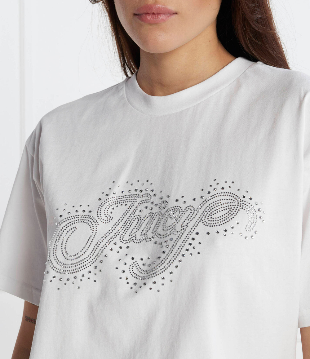 Футболка BOYFRIEND SCATTER DIAMANTE Juicy Couture - белый(JCWCT24334)