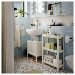 IKEA VESKEN  (ИКЕА ВЕСКЕН)  -  Тележка - белый 54x18x71 см