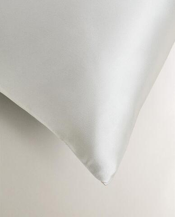 ZARA HOME НАВОЛОЧКА ИЗ 100% ТУТОВОГО ШЕЛКА, СЕРЫЙ