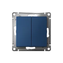 Переключатель перекрестный двухклавишный Systeme Electric AtlasDesign Аквамарин ATN001173