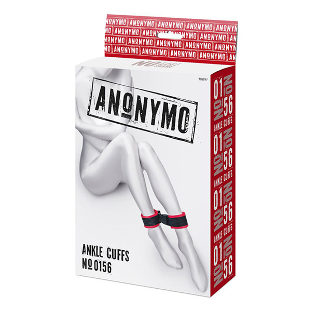 Красно-черные велюровые оковы ToyFa Anonymo 310156