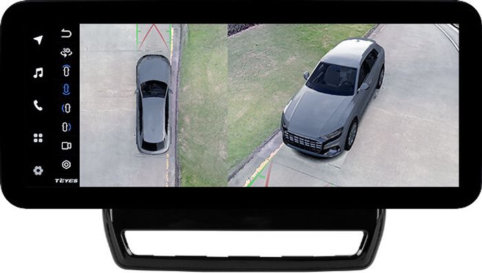Магнитола для Mitsubishi ASX 2020+ (ШГУ 8", рамка тип 2) - Teyes LUX ONE 360 монитор 12.3" 2K QLED на Android 10, Быстрая, CarPlay, 4G SIM-слот, 4 камеры в комплекте