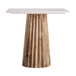 Квадратный барный стол Vical Plisse WOOD белый