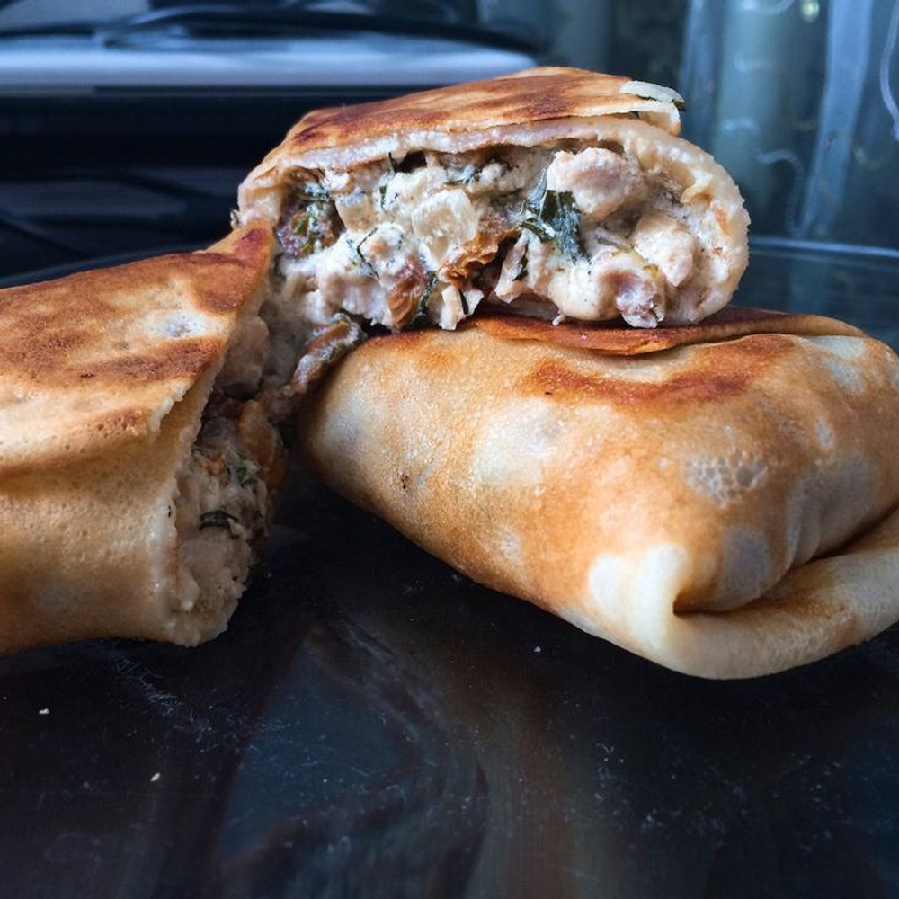 Блины с курицей и грибами, полуфабрикат