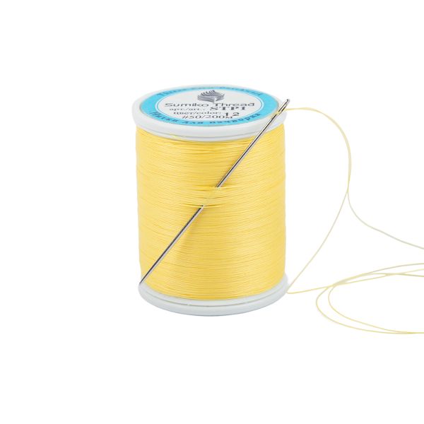 Нитки для пэчворка SumikoThread 200 м, (219 ярд), 12 желтый