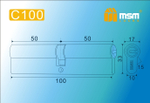 Цилиндровый механизм MSM C100 ключ/ключ  Арт.12776