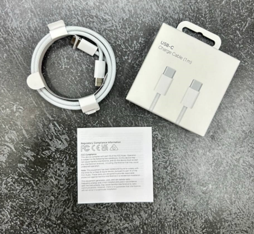 Кабель iPhone 15 60W Copy (в упаковке) БЕЗ ЛОГО