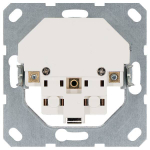 Розетка SCHUKO© с USB A+C с защитными шторками 16A 250V~ 2P+T USB 25W, цвет Мокко