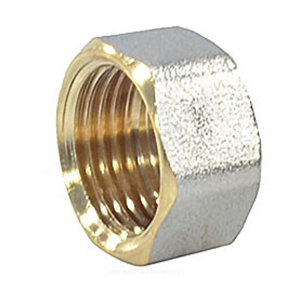 Заглушка латунь никель Ду 32 (1 1/4") ВР 9016 ГОСТ 32585-2013 Aquasfera 9016-04
