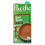 Pacific Foods, органический говяжий бульон, с низким содержанием натрия, 907 г (32 унции)