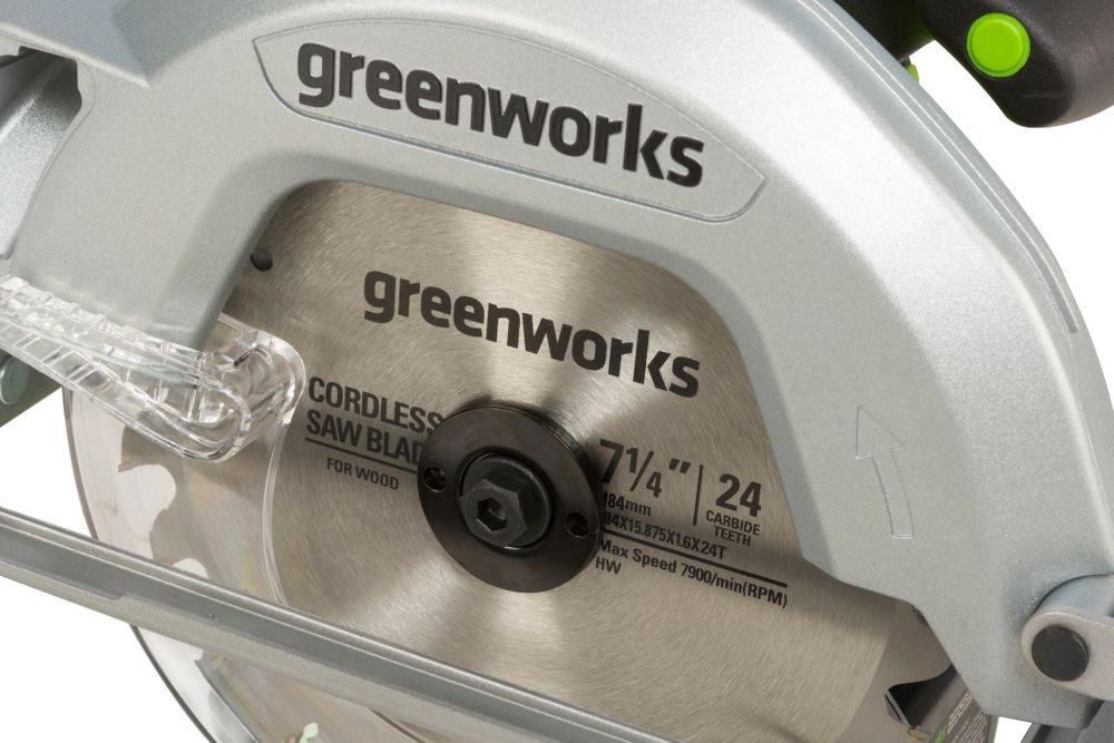 Аккумуляторная циркулярная пила Greenworks GD24CS, 1500907,24v, без АКБ и ЗУ