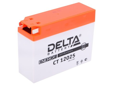 Аккумулятор DELTA Battery AGM 2 А/ч обратный R+ 114x39x87 мото EN 40 А