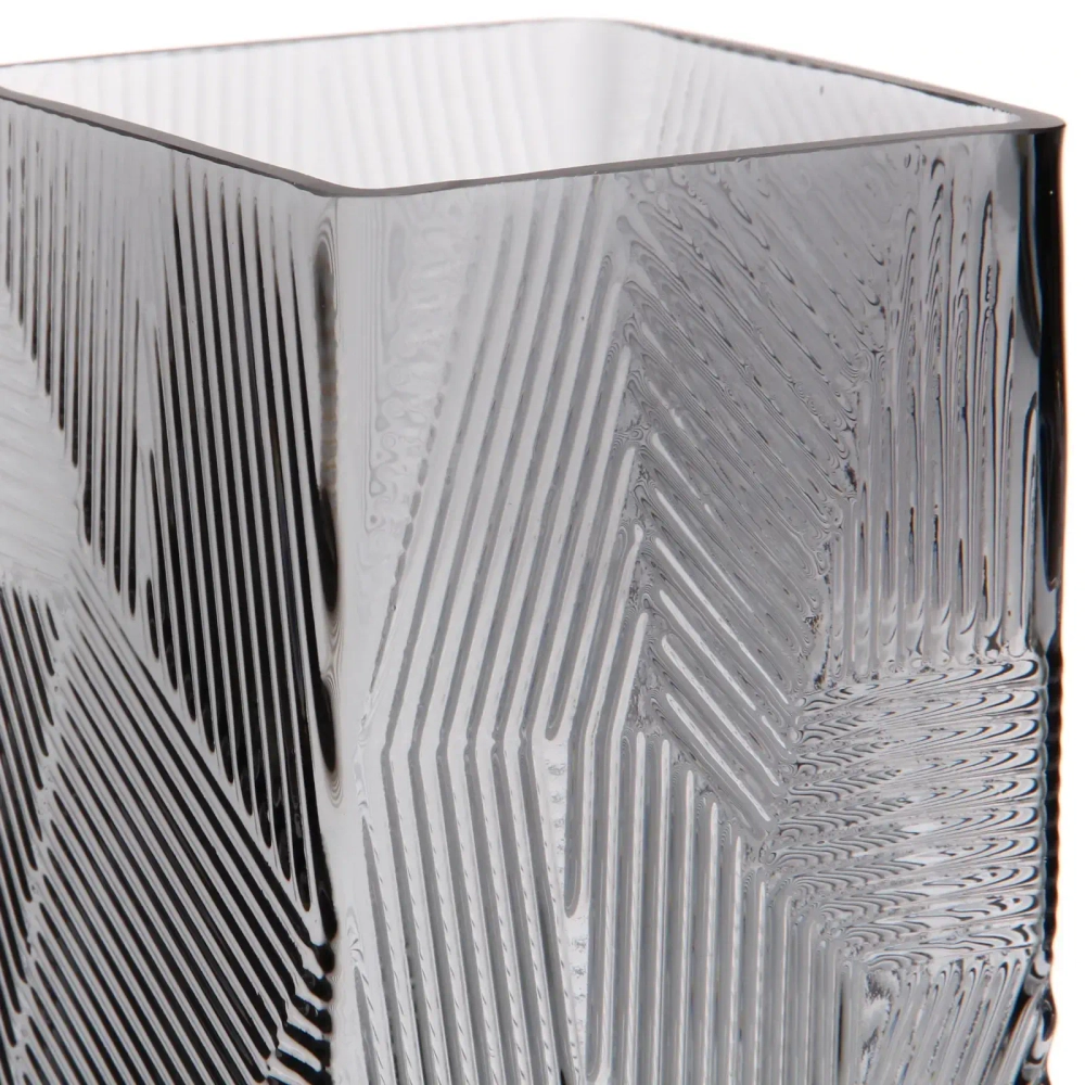 Ваза стеклянная «GREY GLASS» 10*10*30см
