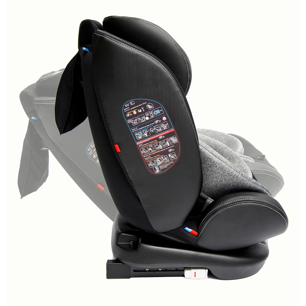 Автокресло детское AMAROBABY ST-3, Isofix класс D, группа 0+/1/2/3, (серый)