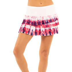 Женская теннисная юбка Lucky in Love Sunburst Pleated Scallop Skirt Women - White, Multicoloured