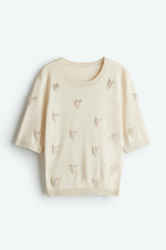 Топ с вышивкой бисером - H&M