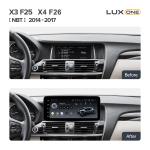 Магнитола для BMW X3 F25 2013-2017, X4 F26 2014-2018 NBT - Teyes LUX ONE 360 монитор 12.3" 2K QLED на Android 10, Быстрая, CarPlay, 4G SIM-слот, 4 камеры в комплекте