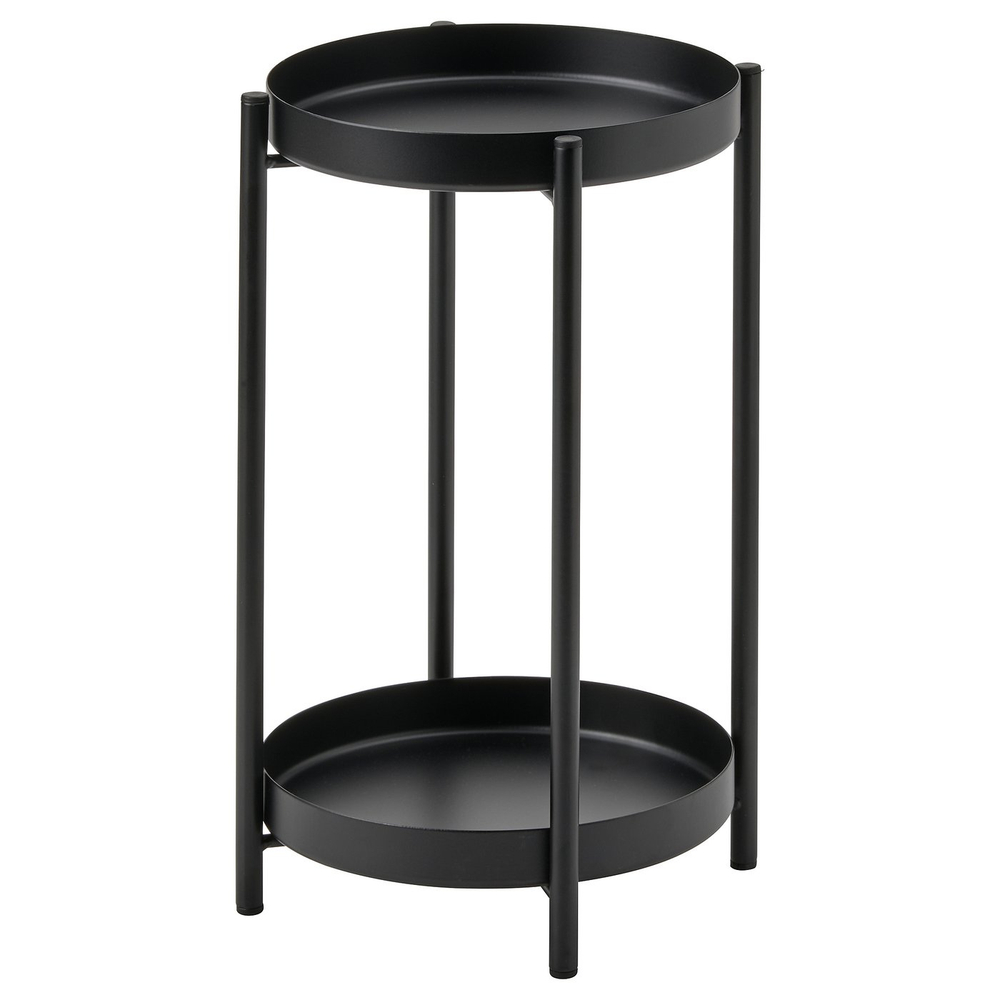 IKEA OLIVBLAD  (ИКЕА ОЛИВБЛАД)  -  Стойка для цветочного горшка - для помещения/улицы чёрный 35 см