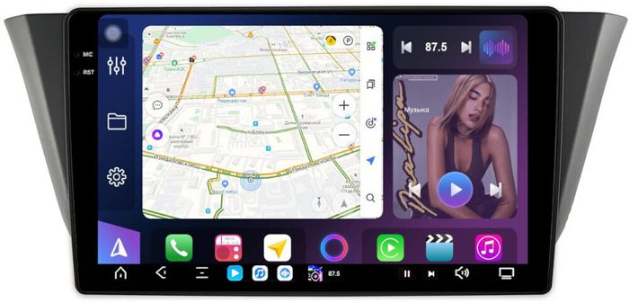 Магнитола для Iveco Daily 2015+ - FarCar S500-TS20 монитор 9.5" 2K QLED на Android 14, Быстрейшая, CarPlay, 4G SIM-слот