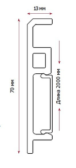 Плинтус из вспененного ПВХ Aberhof Luxe 1587 Дуб Янтарный 70х13х2000 мм