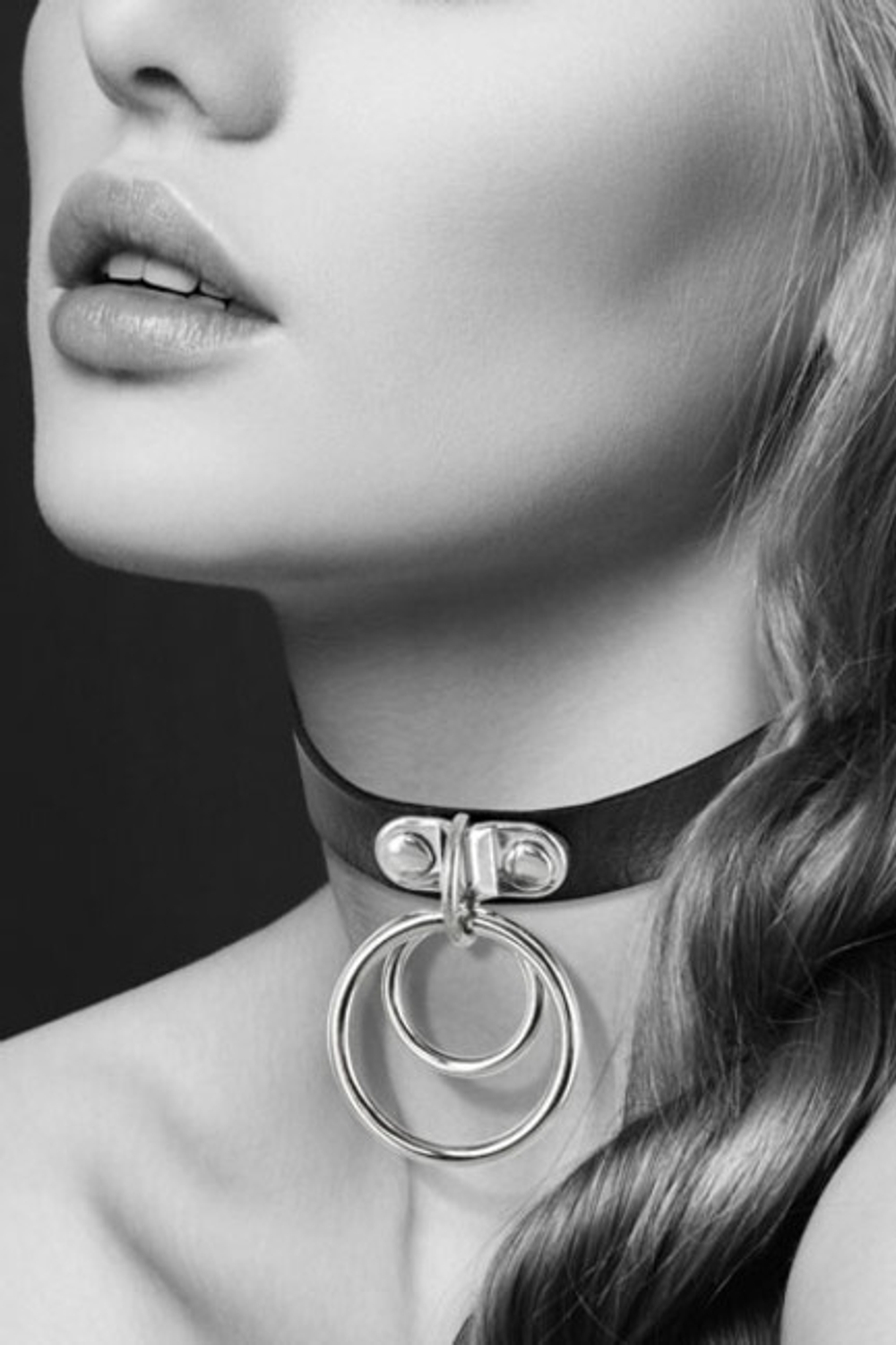 Чокер с кольцами Collier Ras De Cou Noir (Цвет: черный)