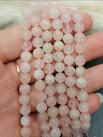 Бусины морганит АА шар гладкий 6 мм, нить 19 см