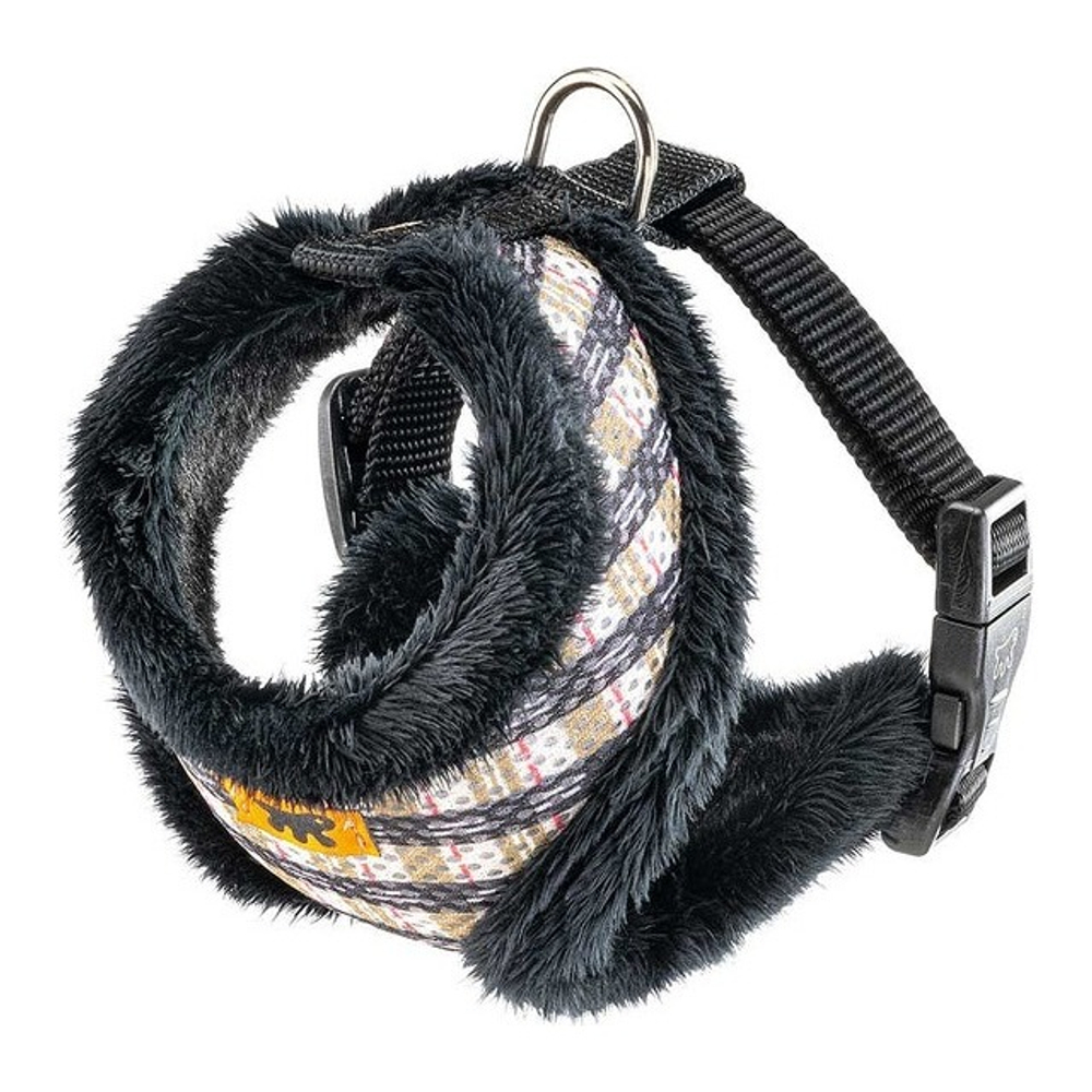 Ferplast Nikita P Fur XS, утеплённая шлейка в клетку Tartan