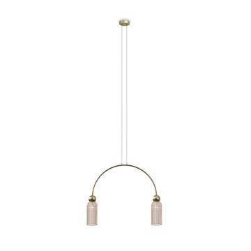 Подвесной светильник 2*Е14 MOD302PL-02CG золото/коньячный Antic Modern Maytoni