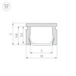 Профиль PIK-1007-3000 ANOD (Arlight, Алюминий)